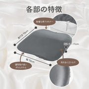 交換用人工シルク枕カバー ポイント2